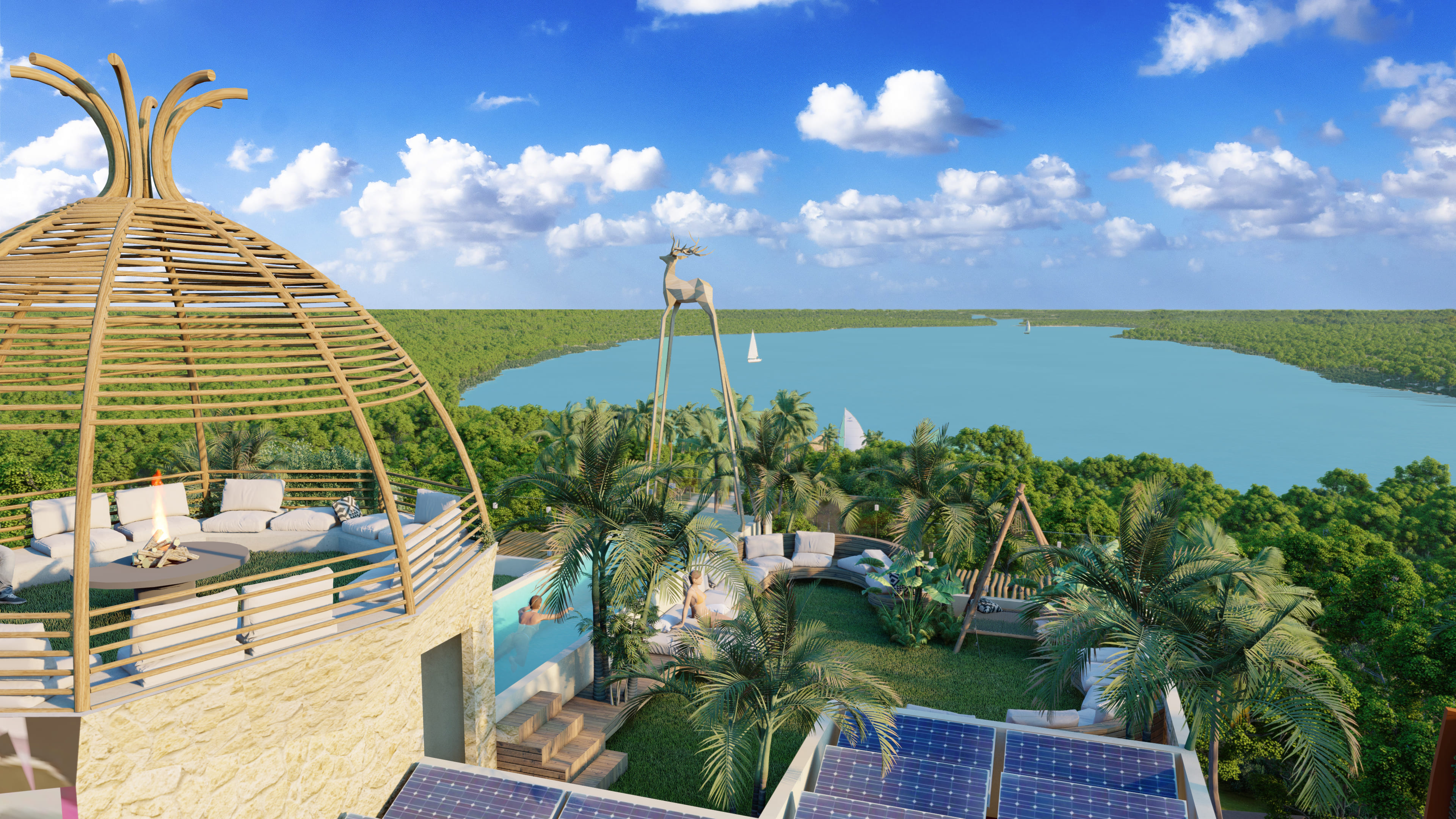 view over water level